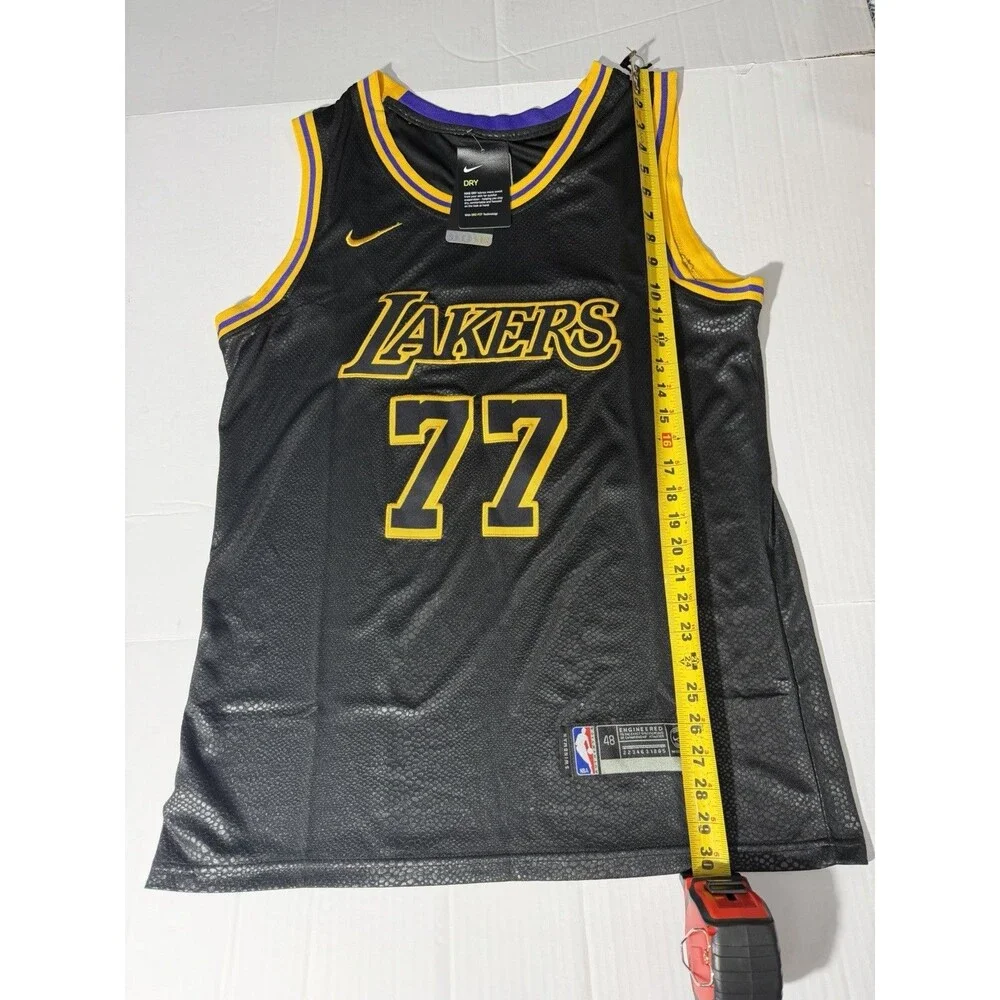 NWT Nike Luka Doncic #77 Los Angeles Lakers Black Swingman Jersey Size 48 Medium